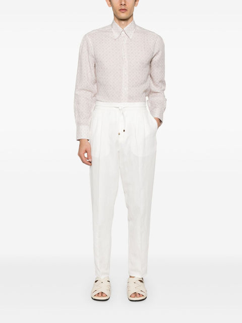Brunello Cucinelli Brunello Cucinelli linen blend drawstring trousers