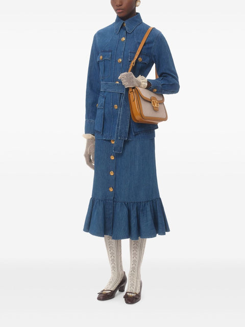 Valentino Valentino Denim Midi Skirt
