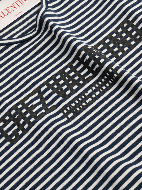 Valentino Valentino Chez Valentino striped jersey T-shirt