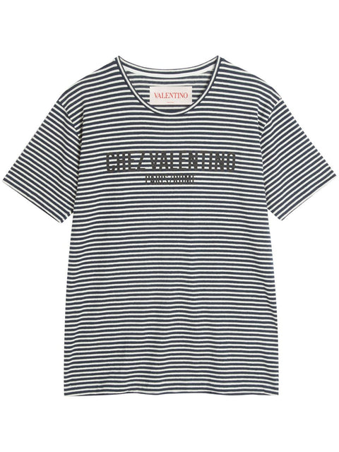 Valentino Valentino Chez Valentino striped jersey T-shirt