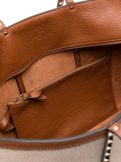 Valentino Garavani Valentino Garavani Rockstud canvas medium tote bag