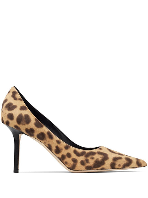 Jimmy Choo Jimmy Choo Love 85 Leopard Print Pony Pumps