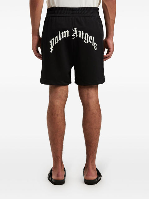 Palm Angels Palm Angels curved logo track shorts