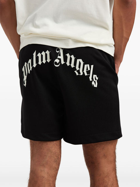 Palm Angels Palm Angels curved logo track shorts
