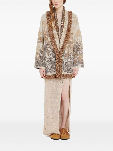 Alanui Alanui Jungle Toile De Jouy Cardigan