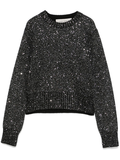 Golden Goose Golden Goose wool blend cropped sweater with all-over sequins