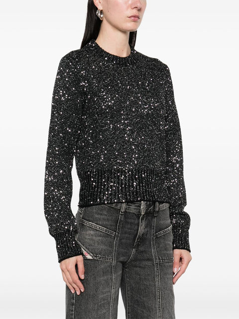 Golden Goose Golden Goose wool blend cropped sweater with all-over sequins
