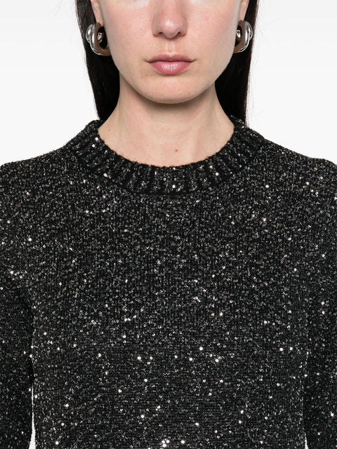 Golden Goose Golden Goose wool blend cropped sweater with all-over sequins