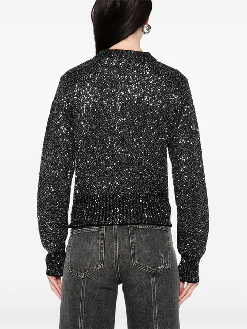 Golden Goose Golden Goose wool blend cropped sweater with all-over sequins