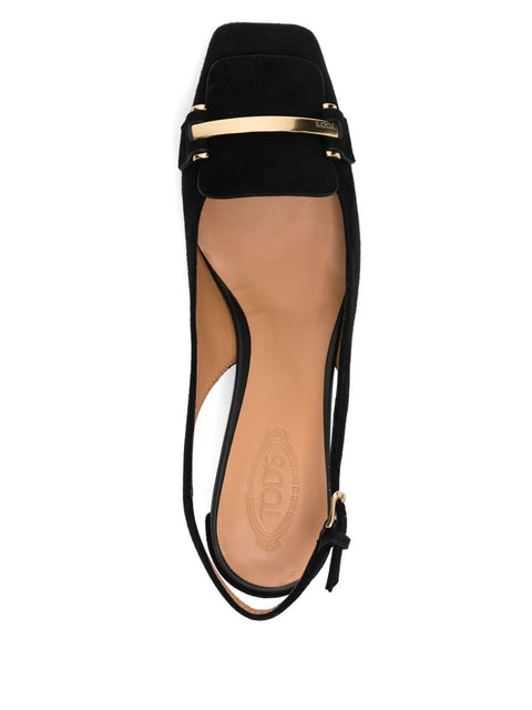 Tod'S Tod's 50mm Suede Pumps with Back Strap