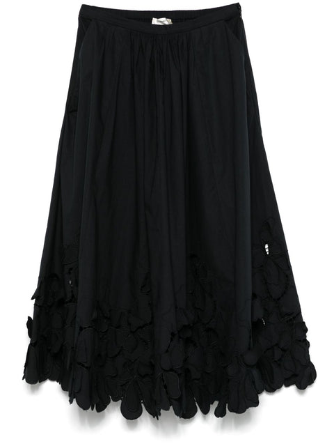 Forte Forte Forte Forte Midi skirt with floral applique