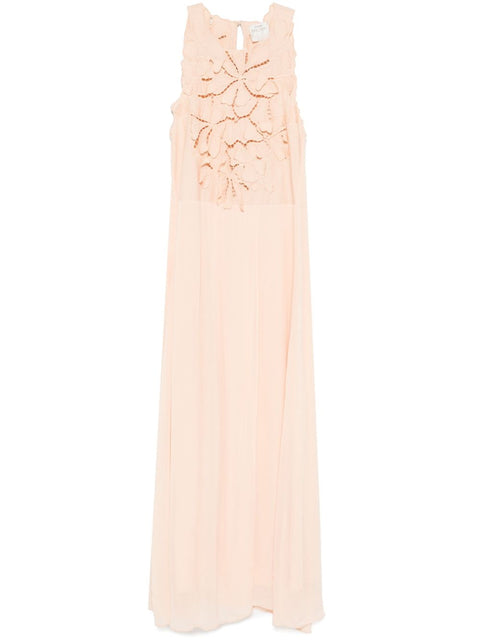 Forte Forte Forte Forte Long dress with floral appliques
