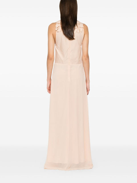 Forte Forte Forte Forte Long dress with floral appliques