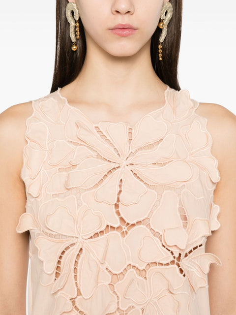 Forte Forte Forte Forte Long dress with floral appliques