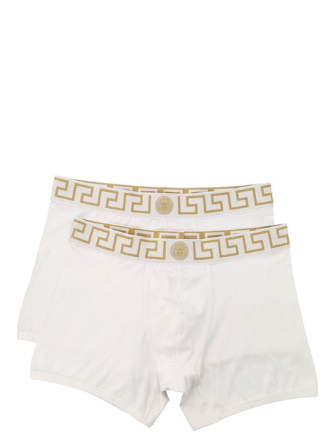 Versace Versace Greca border trunks in white