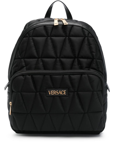 Versace Versace logo-lettering backpack