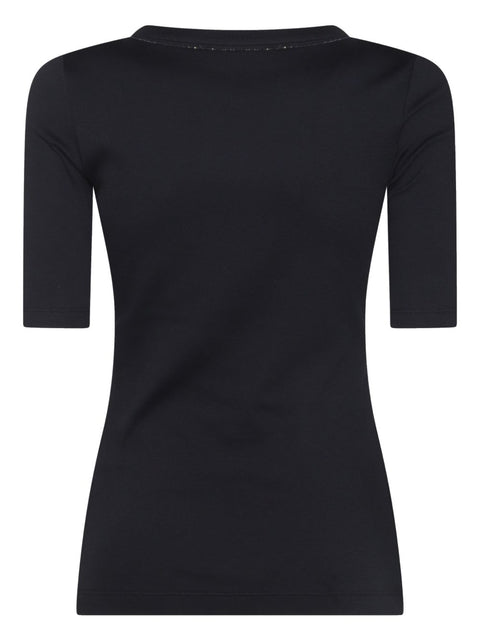 Fabiana Filippi Fabiana Filippi beaded-trim ribbed-knit Top