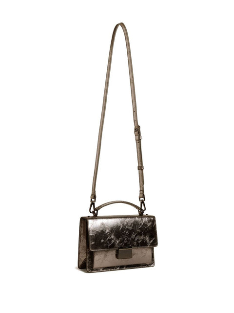 Golden Goose Golden Goose Venezia Bag in anthracite grey laminated leather with black details