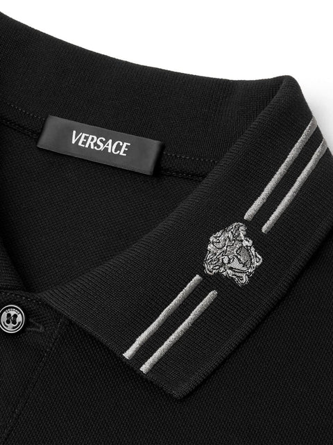 Versace Versace Medusa embroidered polo