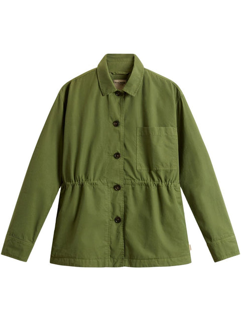 Woolrich Woolrich Garment-Dyed Pure Cotton Overshirt green