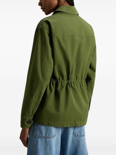 Woolrich Woolrich Garment-Dyed Pure Cotton Overshirt green