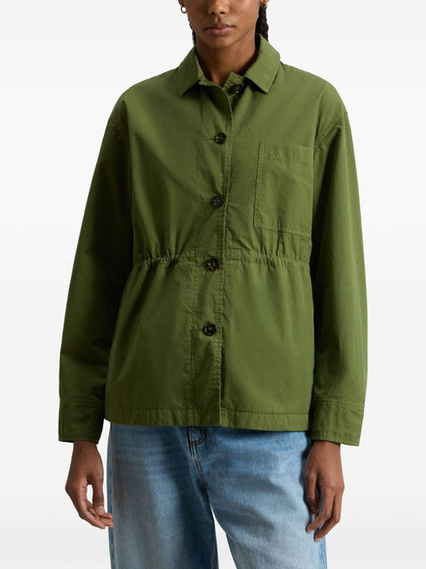 Woolrich Woolrich Garment-Dyed Pure Cotton Overshirt green
