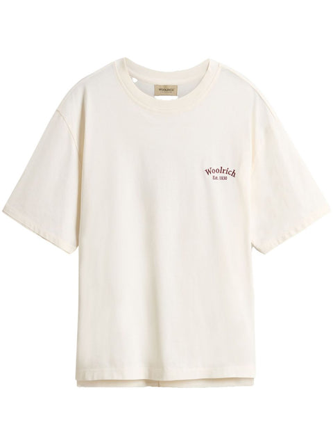 Woolrich Woolrich Pure Pima Cotton T-Shirt with Logo