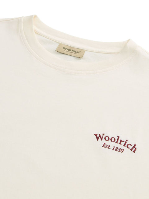 Woolrich Woolrich Pure Pima Cotton T-Shirt with Logo