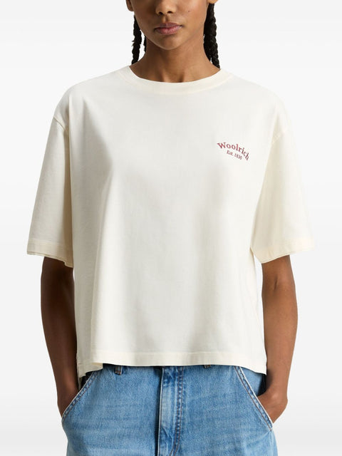 Woolrich Woolrich Pure Pima Cotton T-Shirt with Logo