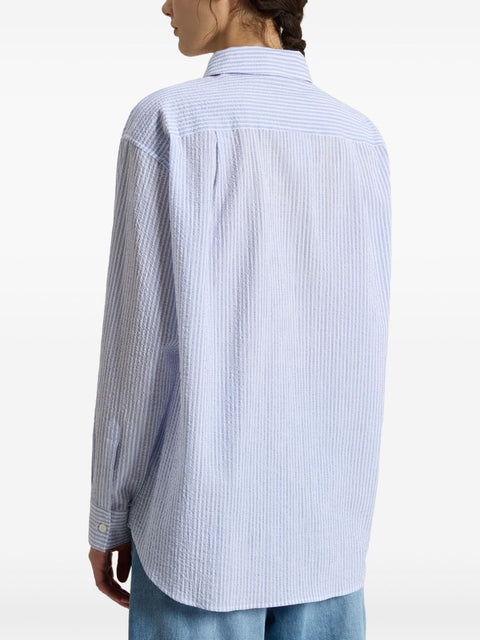 Woolrich Woolrich Blue stripe cotton shirt