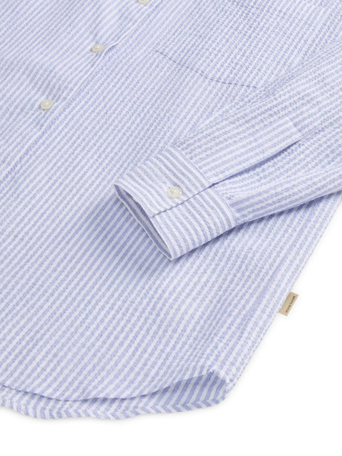 Woolrich Woolrich Blue stripe cotton shirt