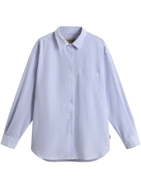 Woolrich Woolrich Blue stripe cotton shirt