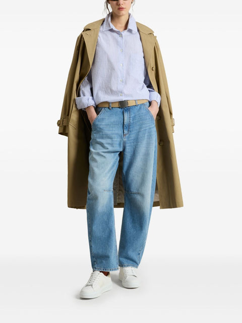 Woolrich Woolrich Blue stripe cotton shirt