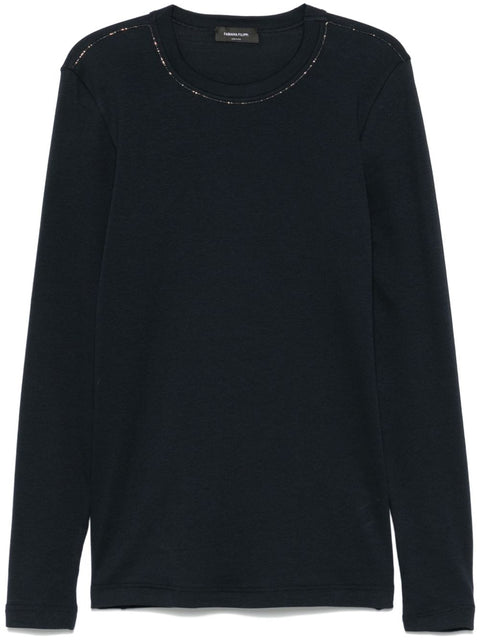 Fabiana Filippi Fabiana Filippi Black Filo Diamante-Detail T-Shirt