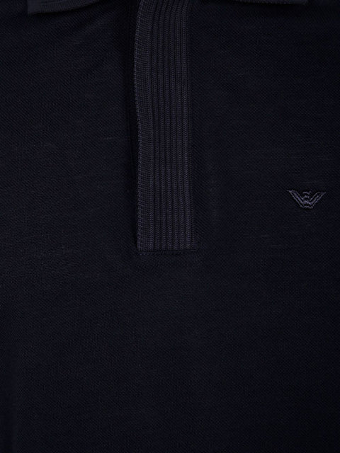 Emporio Armani Emporio Armani logo-embroidered cotton polo shirt