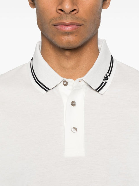Emporio Armani Emporio Armani Piqué polo shirt with piped collar