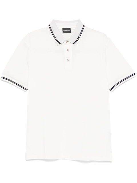 Emporio Armani Emporio Armani Piqué polo shirt with piped collar