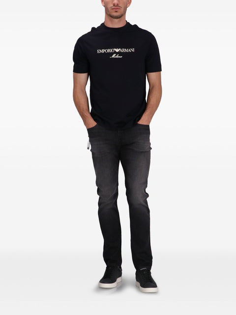 Emporio Armani Emporio Armani ASV logo embroidery T-shirt