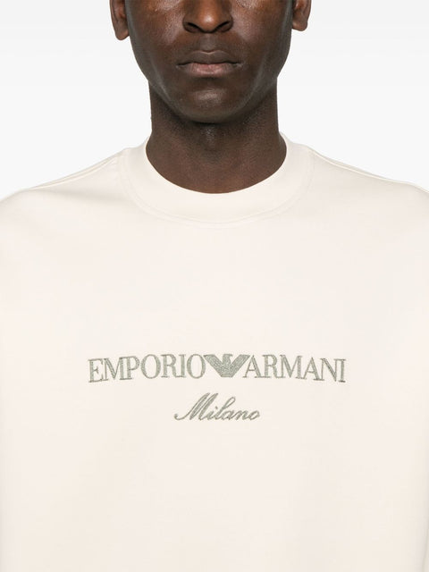Emporio Armani Emporio Armani Double jersey sweatshirt with ASV logo embroidery