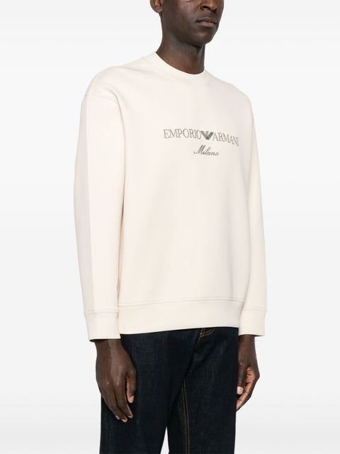 Emporio Armani Emporio Armani Double jersey sweatshirt with ASV logo embroidery