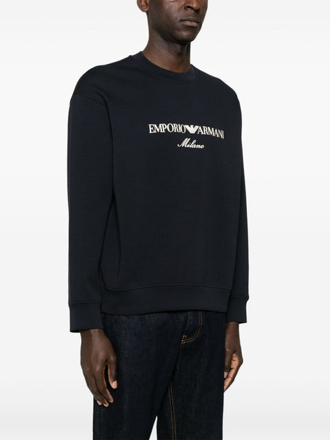 Emporio Armani Emporio Armani ASV Double-jersey sweatshirt with logo embroidery
