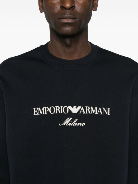 Emporio Armani Emporio Armani ASV Double-jersey sweatshirt with logo embroidery