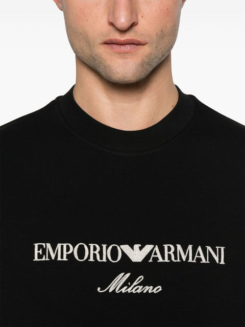 Emporio Armani Emporio Armani ASV Double-jersey sweatshirt with logo embroidery