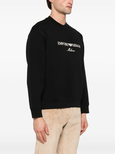 Emporio Armani Emporio Armani ASV Double-jersey sweatshirt with logo embroidery