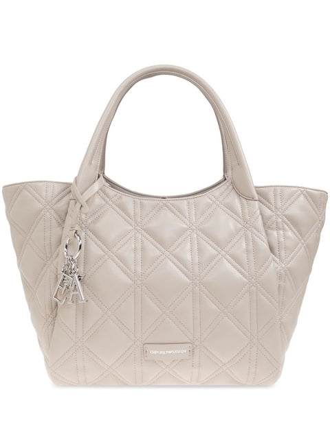 Emporio Armani Emporio Armani Quilted nappa leather-effect shopper bag