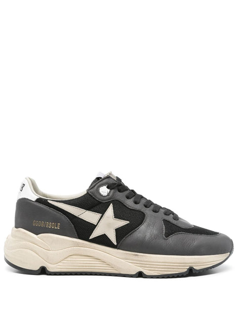 Golden Goose Golden Goose Running Sole Sneaker in nylon and nappa with silver leather star