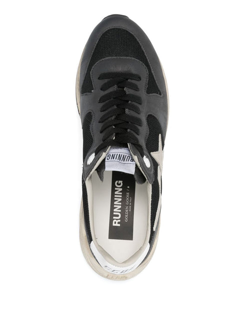 Golden Goose Golden Goose Running Sole Sneaker in nylon and nappa with silver leather star