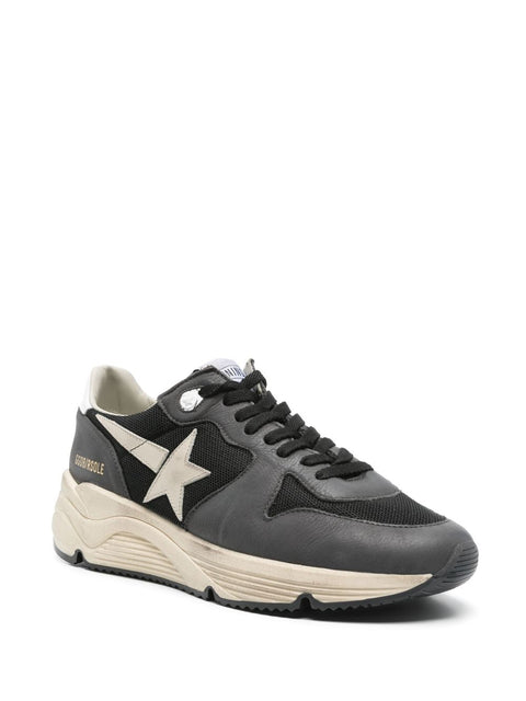 Golden Goose Golden Goose Running Sole Sneaker in nylon and nappa with silver leather star