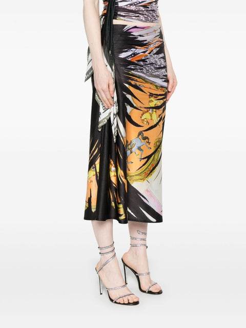 Diesel Diesel Printed Midi Skirt