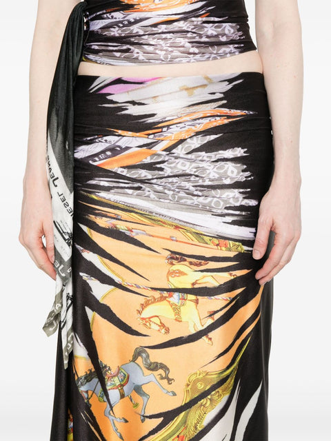 Diesel Diesel Printed Midi Skirt